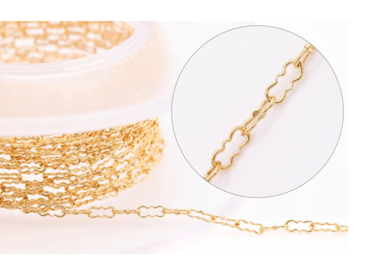 Krinkle 14 K Gold Filled Unfinished Chain *Priced Per Inch*