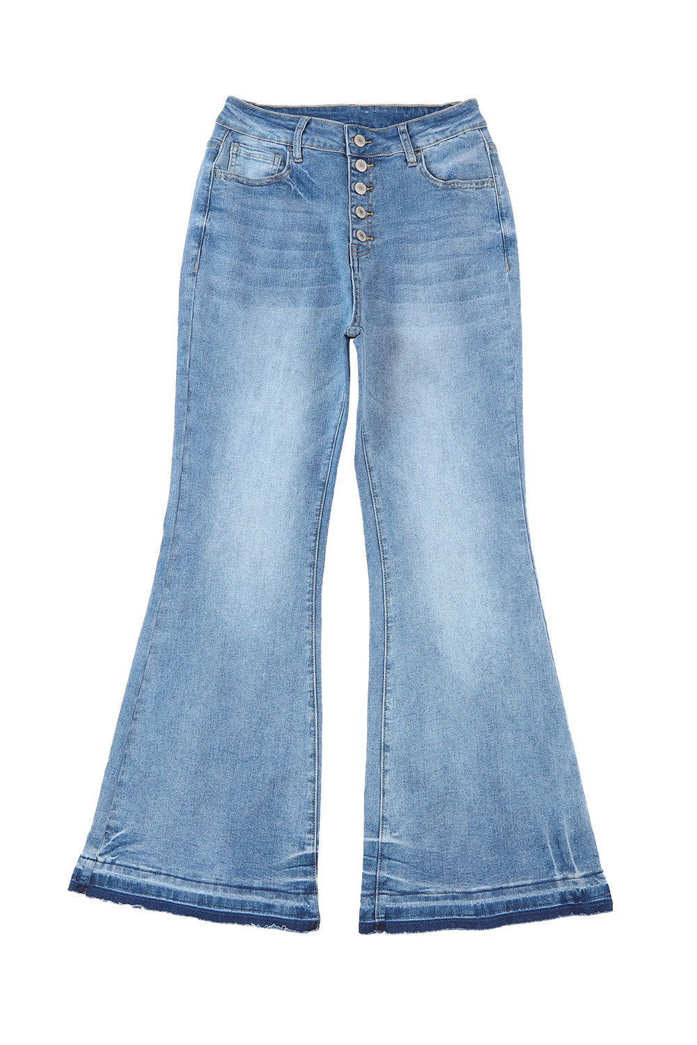 Blue Light Wash High Waisted Bell Bottom Jeans