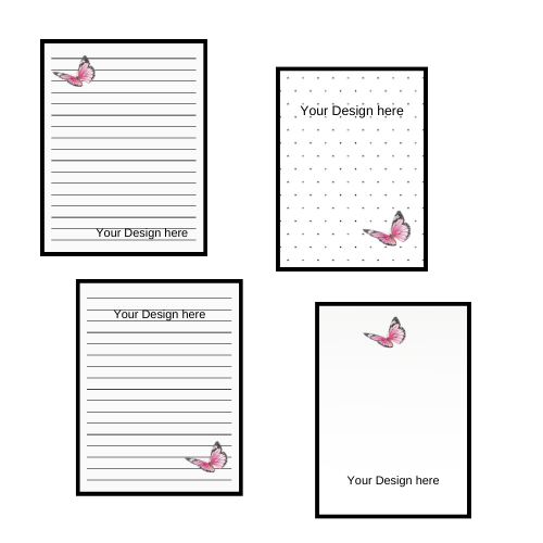 Customizable Note book pages (60 sheets per pack)