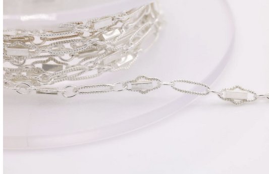 Heart Sterling Silver Unfinished Chain *Priced Per Inch*