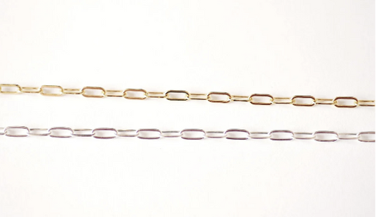 Flat Drawn Cable 925 Sterling Silver Unfinished Chain *Priced Per Inch*